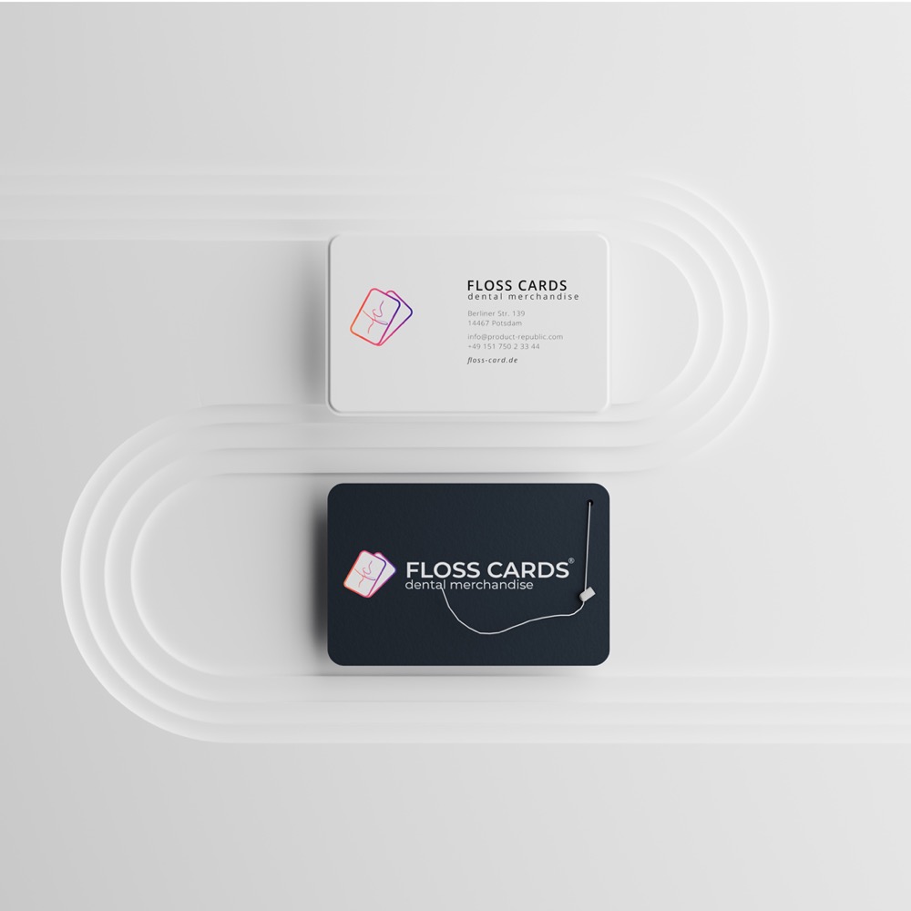 Floss Cards – Zahnseide-Visitenkarte